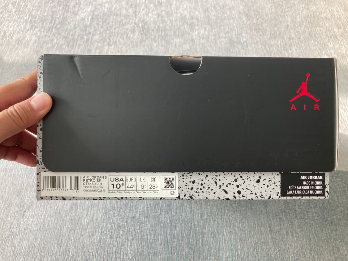 [285] 새상품 오프화이트 조던5 모슬린 블랙  상품이미지4