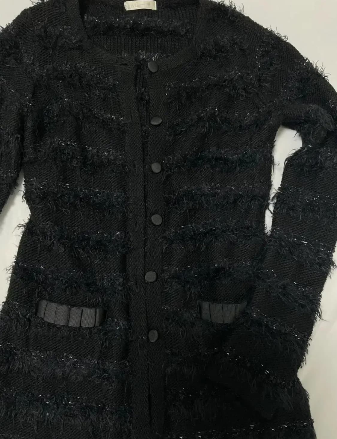 일본 빈티지 니트 가디건 원피스 시크 블랙 상품이미지2