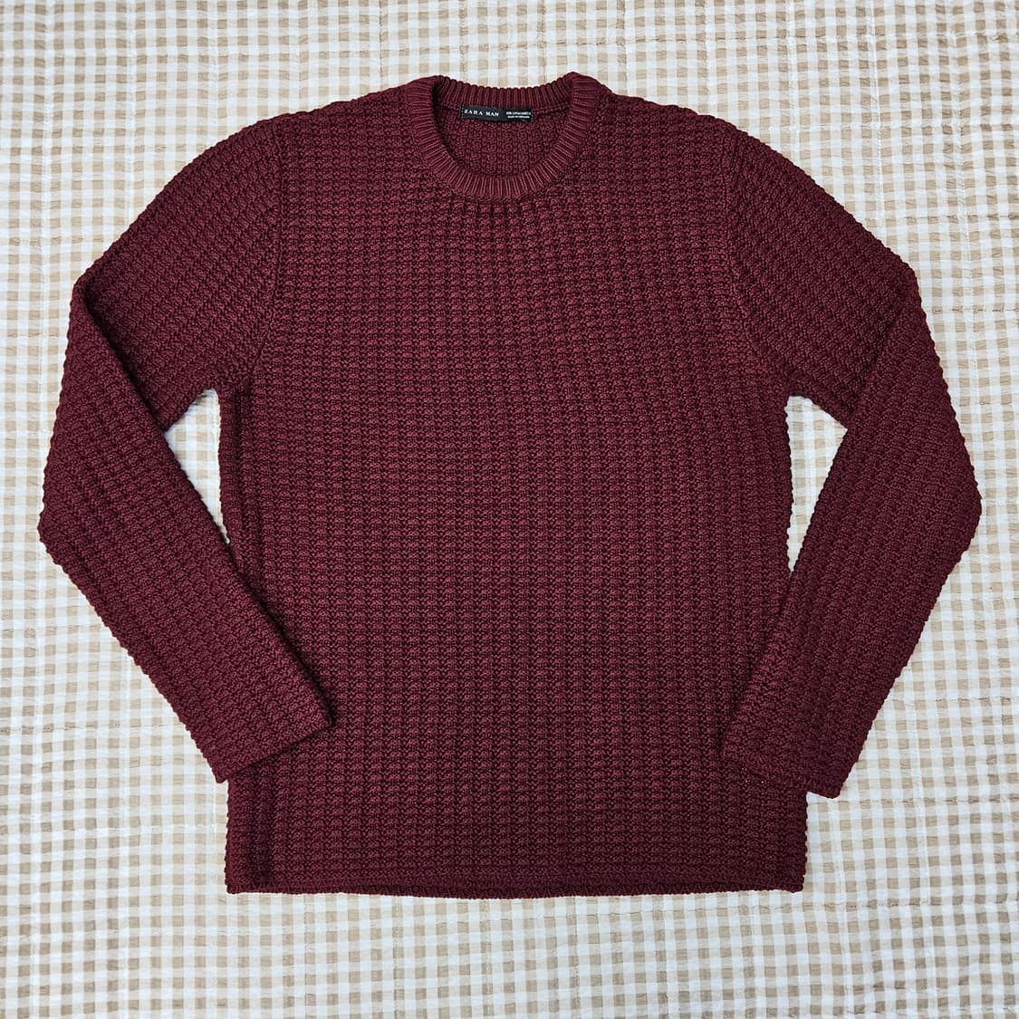 자라 와플 긴소매 니트 남자100 상품이미지1