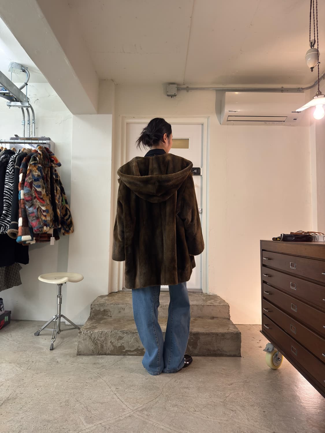 Sportmax Faux Mink fur Hooded Coat / 42 상품이미지10