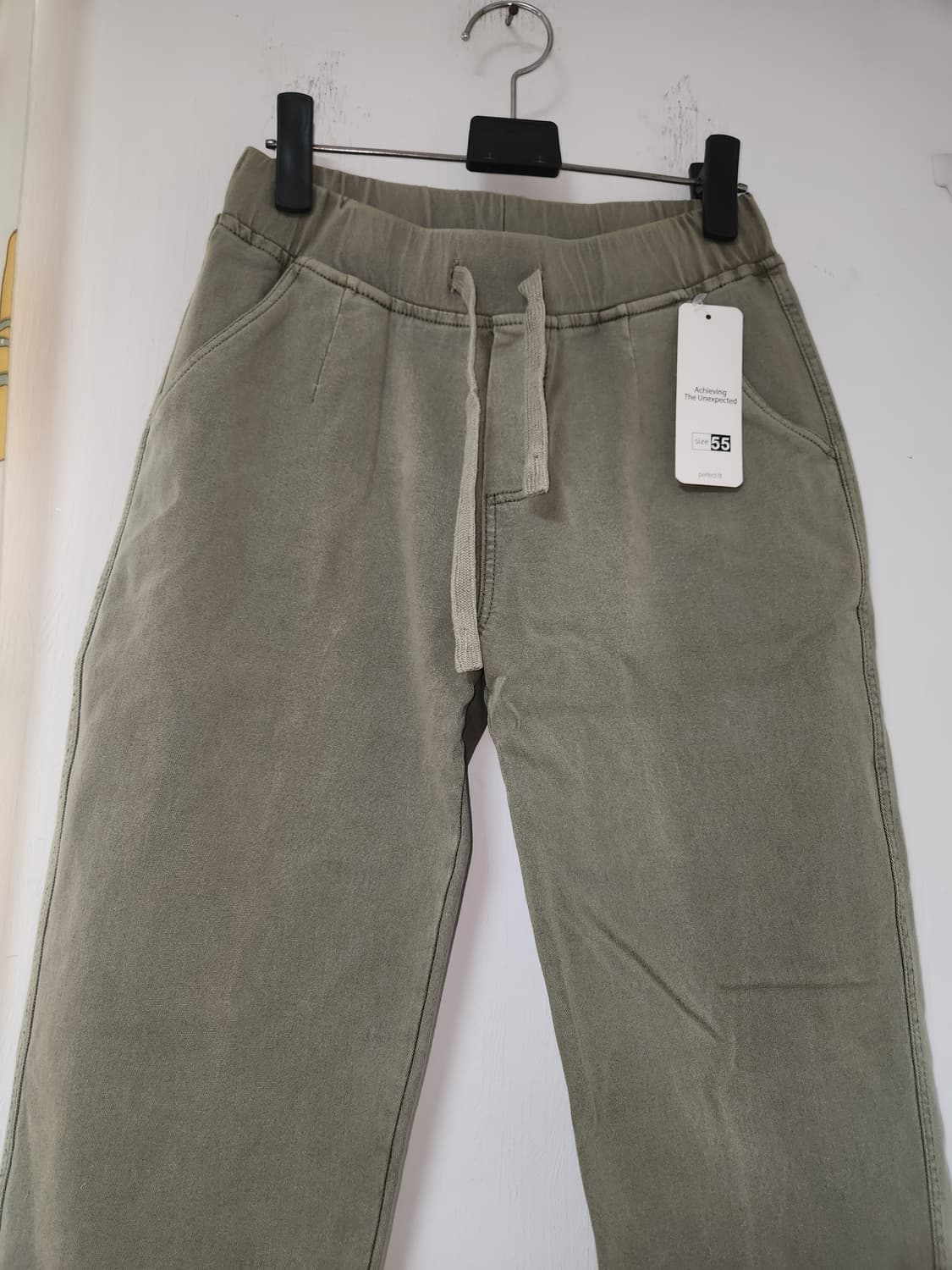 새옷)카키색 밴딩 면바지 여성용 55 상품이미지3