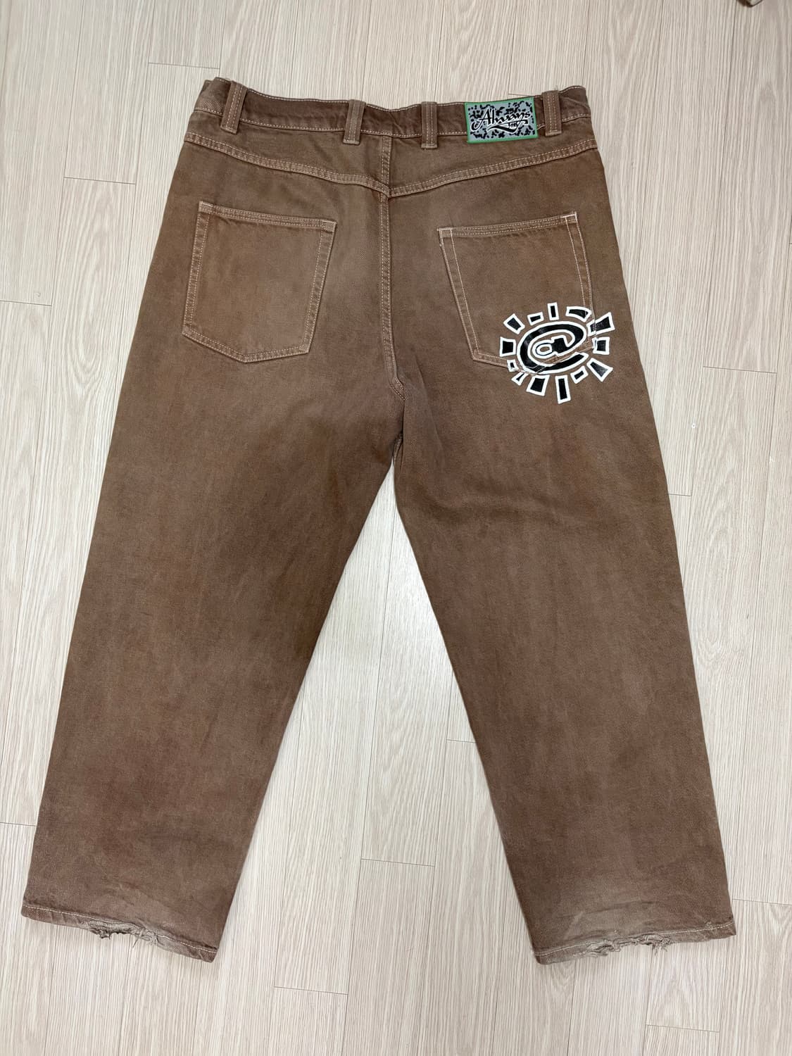 Always do what you should do 브라운 데님 팬츠 상품이미지1