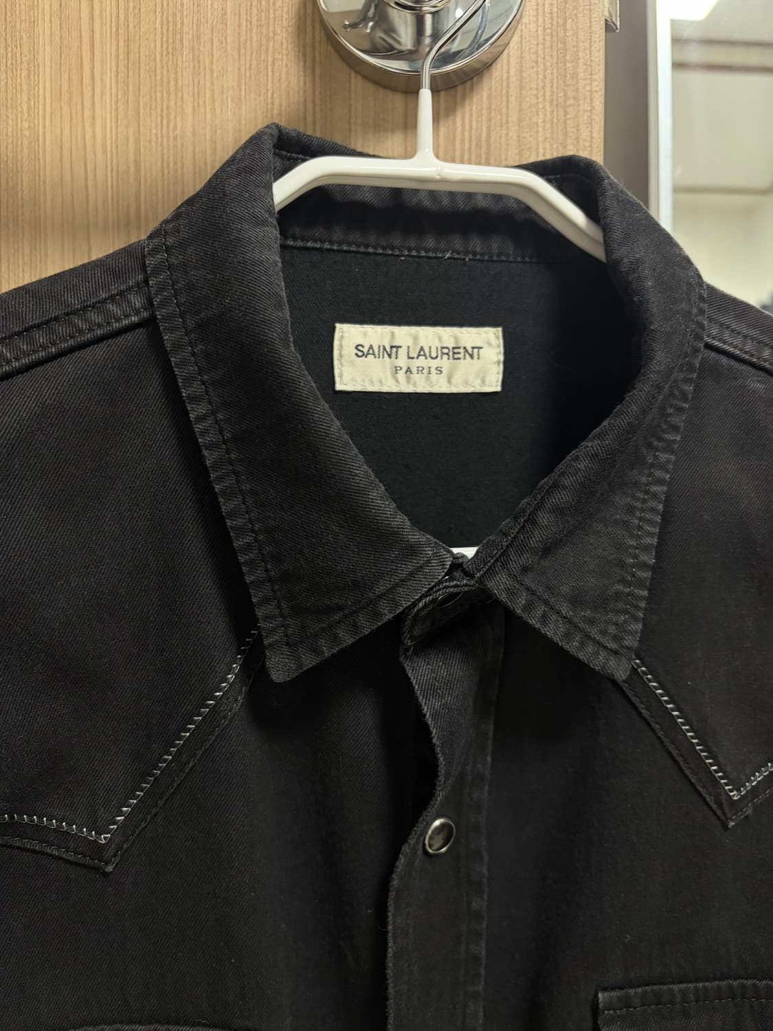 생로랑 웨스턴 백로고 워싱셔츠 상품이미지6