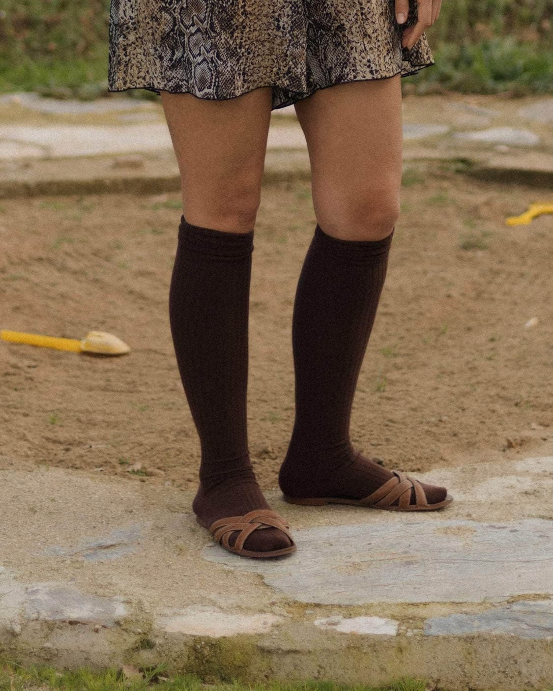 [230-250]베이스레인지 25fw 오버 니삭스/오르타 브라운 상품이미지1