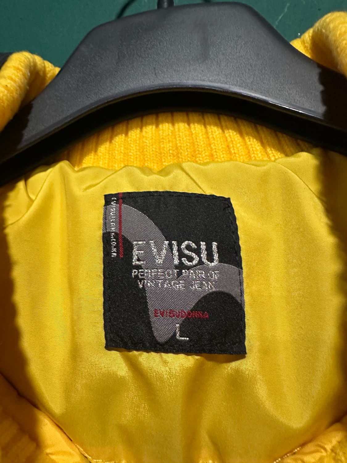 에비수 크롭패딩 옐로우 L 상품이미지3