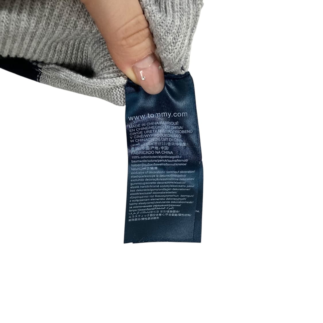 타미힐피거 배색 니트집업 상품이미지4