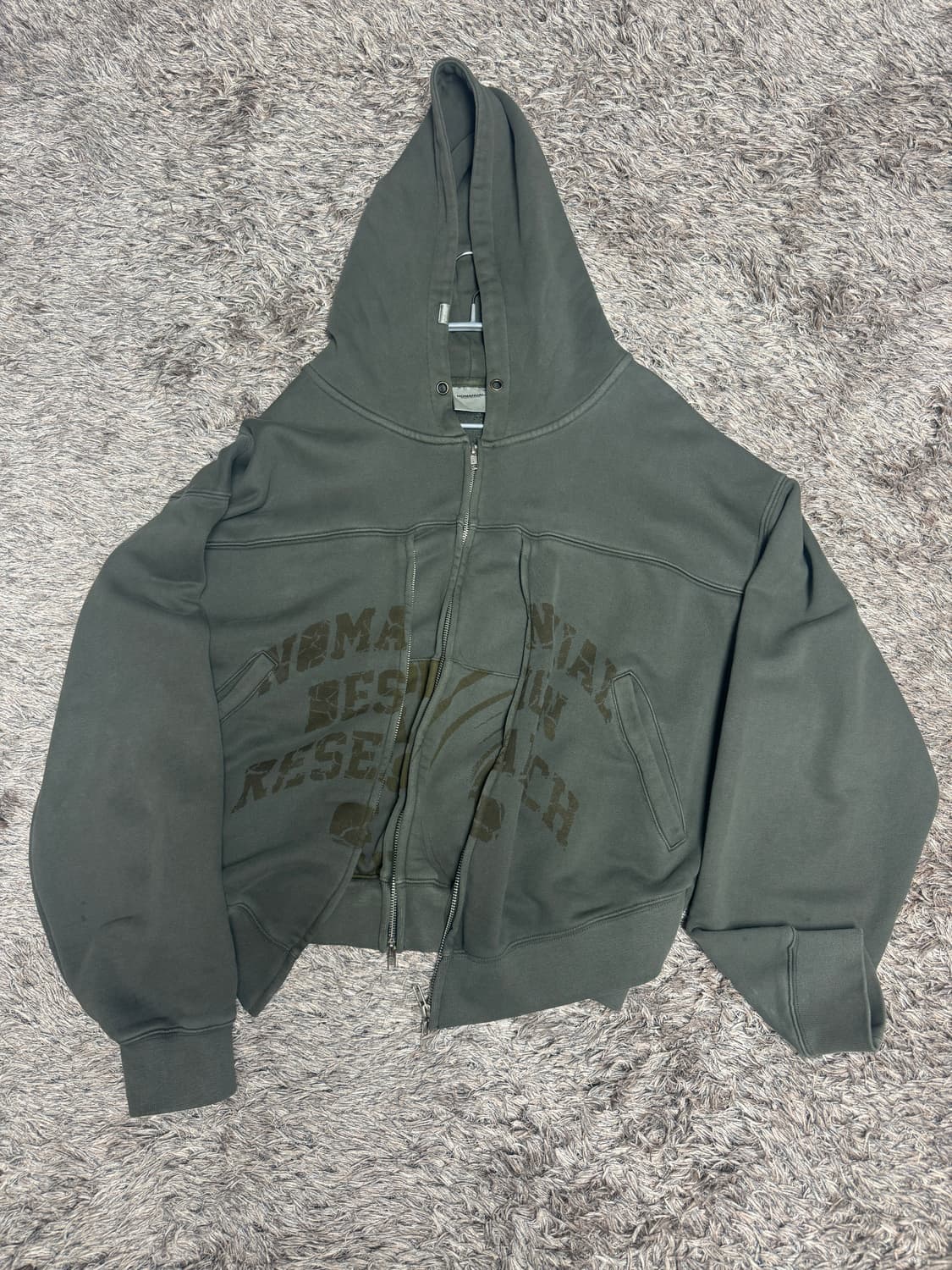 노매뉴얼 OVERDYED D.F.L HOODED ZIP-UP 판매합니다. 상품이미지2