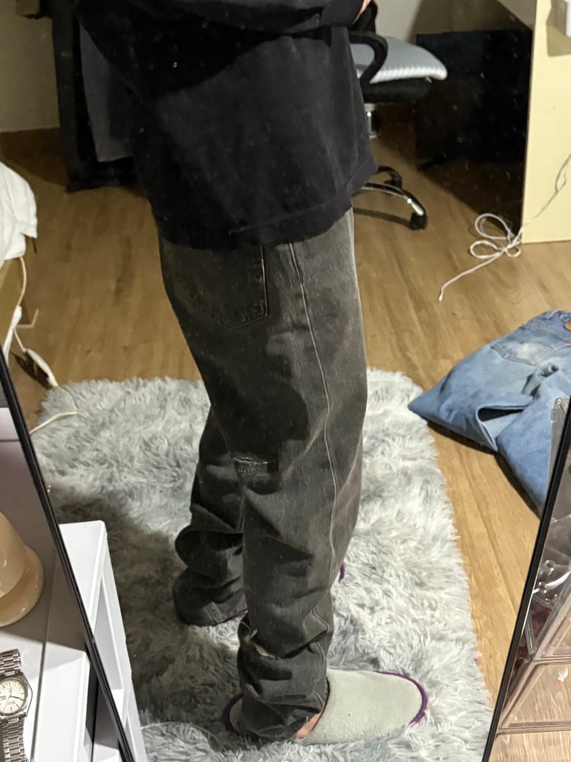 90s Levi’s usa 501 흑청 repaired 언더커버 상품이미지3