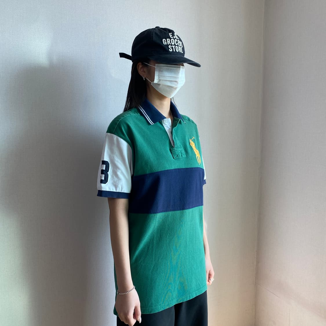 🟢 [Polo Ralph Lauren] 빈티지 그린 블록 피케 셔츠 상품이미지3