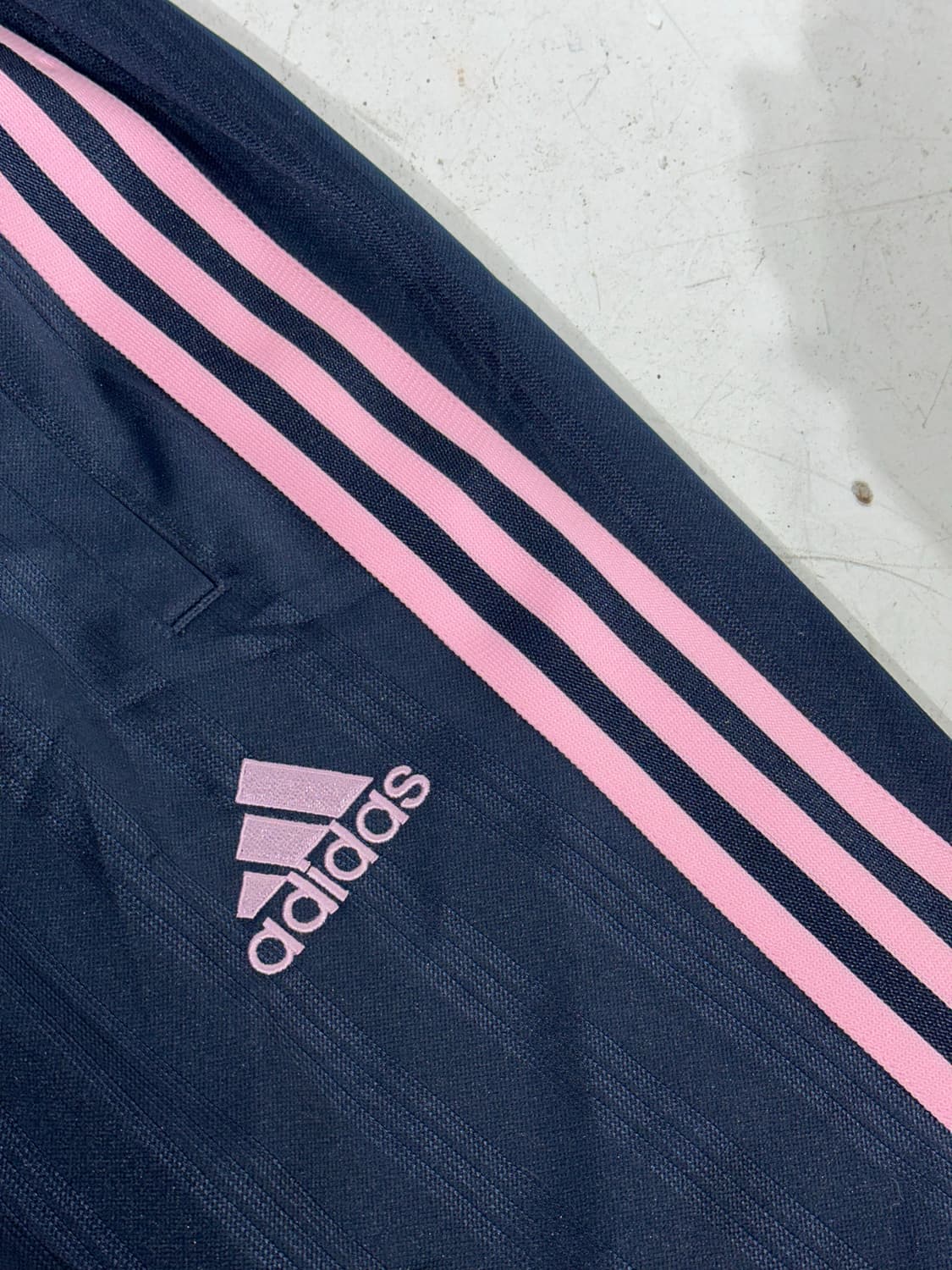00s 아디다스 네이비 핑크 삼선 대대장 와이드 팬츠 S 상품이미지6