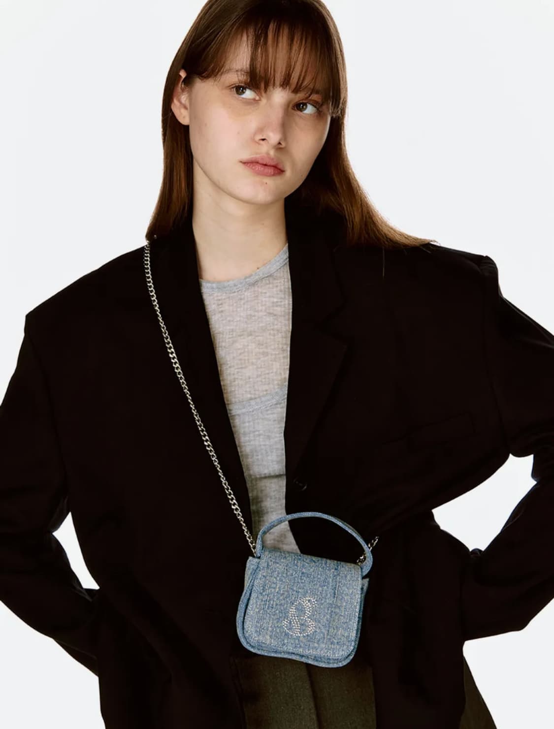 필인더블랭크 빈티지 데님 마이크로백 상품이미지2