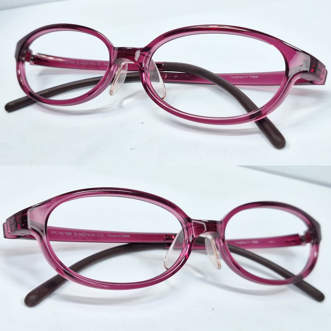 JINS 진스 FPC-14S-102R 와인 슬림 안경 안경테/ 일본 수입 상품이미지3
