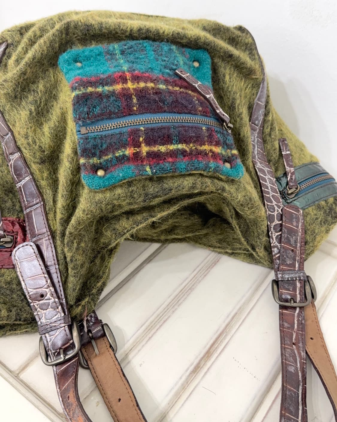 Bohemian Felt Patchwork Tote Bag 상품이미지8