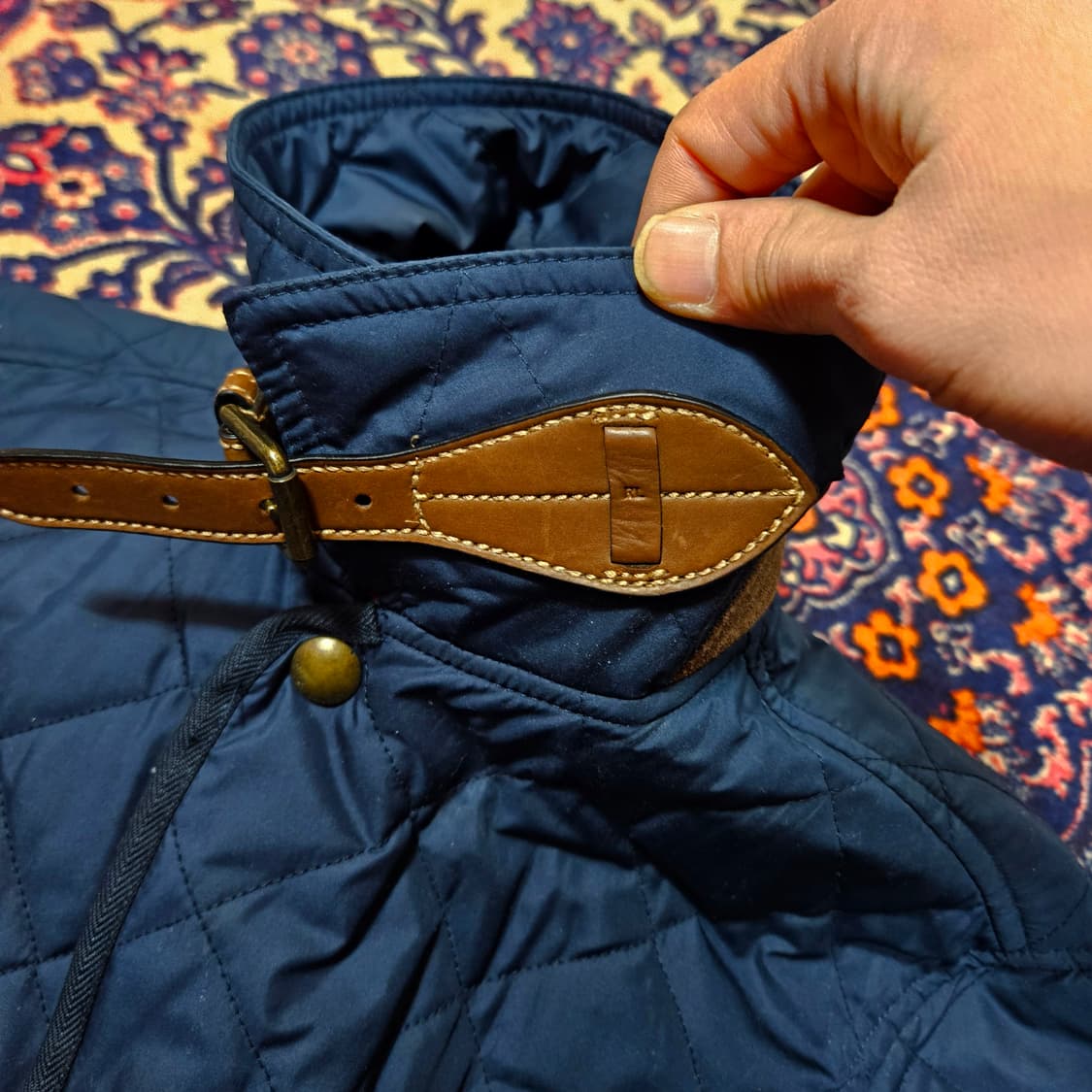 (매장)폴로랄프로렌 카라넥 가죽 스트렙 퀄팅 자켓 상품이미지7