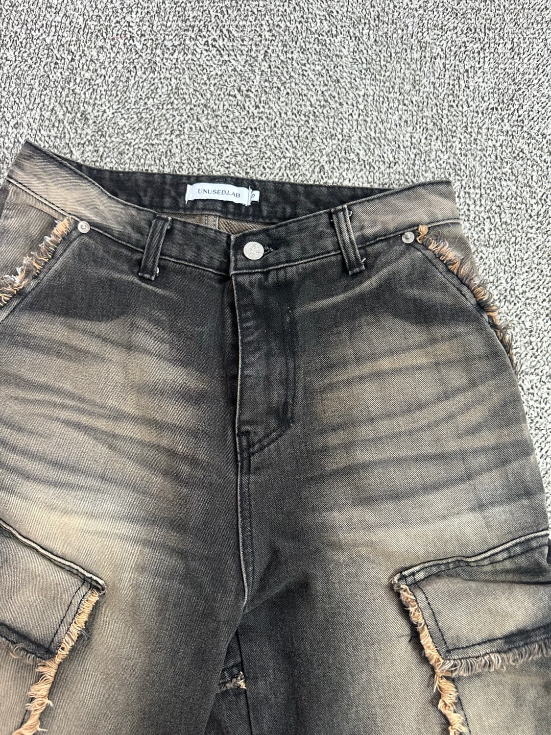 언유즈드 랩 데님 카고팬츠 S 상품이미지2