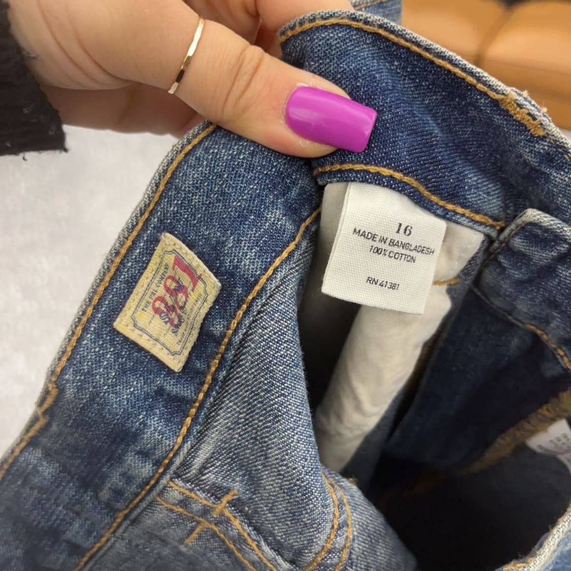 폴로 랄프로렌 올드스쿨 빈티지 워싱 데님팬츠 29인치 C07316 상품이미지6