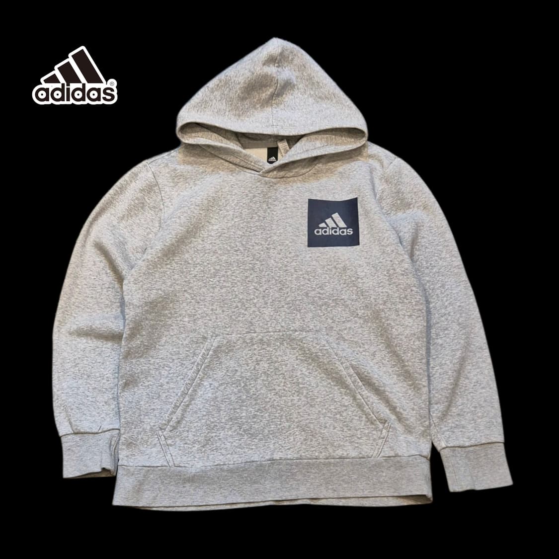L 아디다스 그레이 후드 상품이미지1
