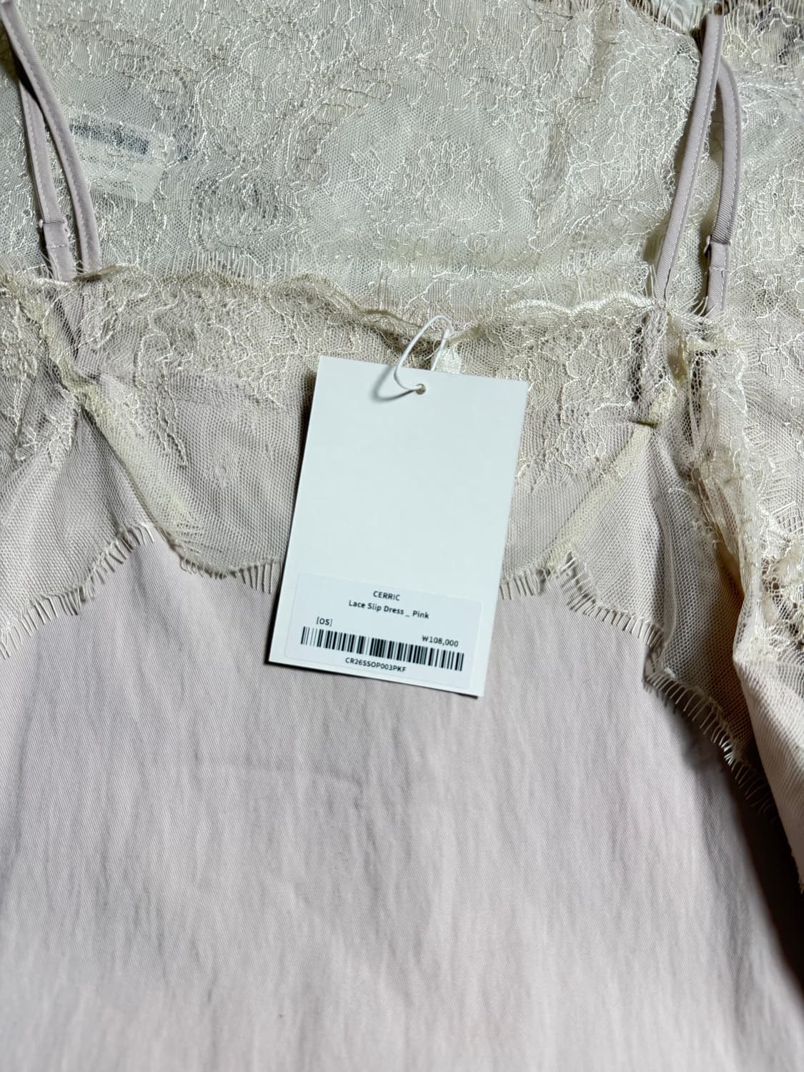 CERRIC Lace Slip Dress _ Pink 상품이미지3