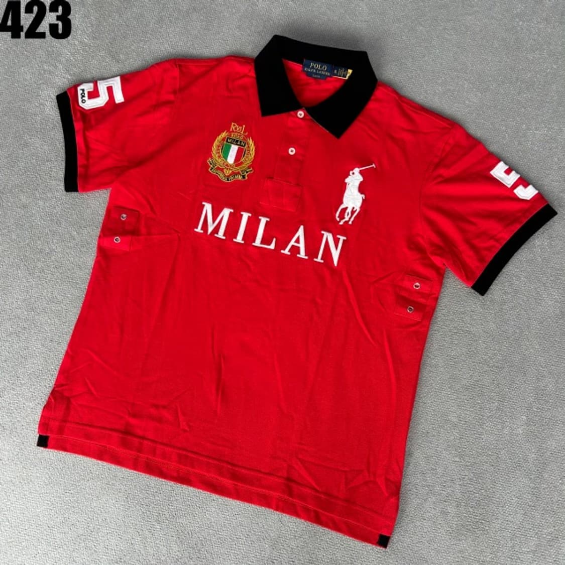 폴로 랄프로렌 밀란 레드 반팔 치프키프 XL 상품이미지1