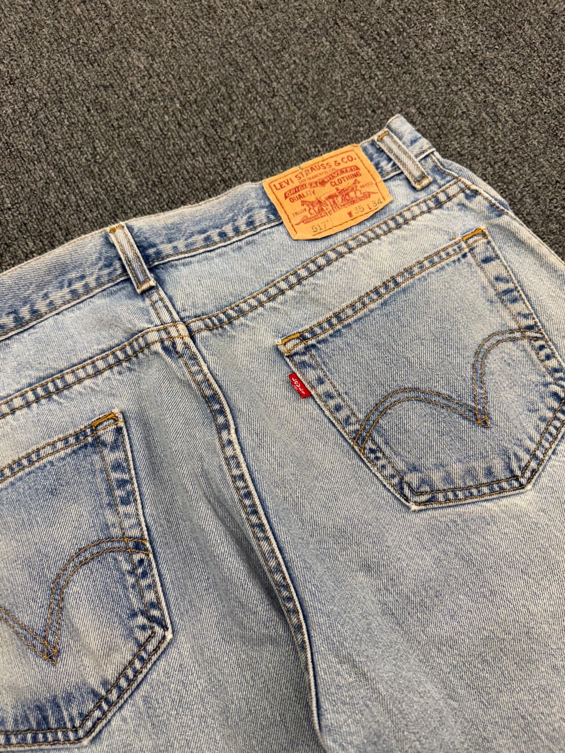 35)리바이스 517 빈티지 연청 부츠컷 데님팬츠 상품이미지9