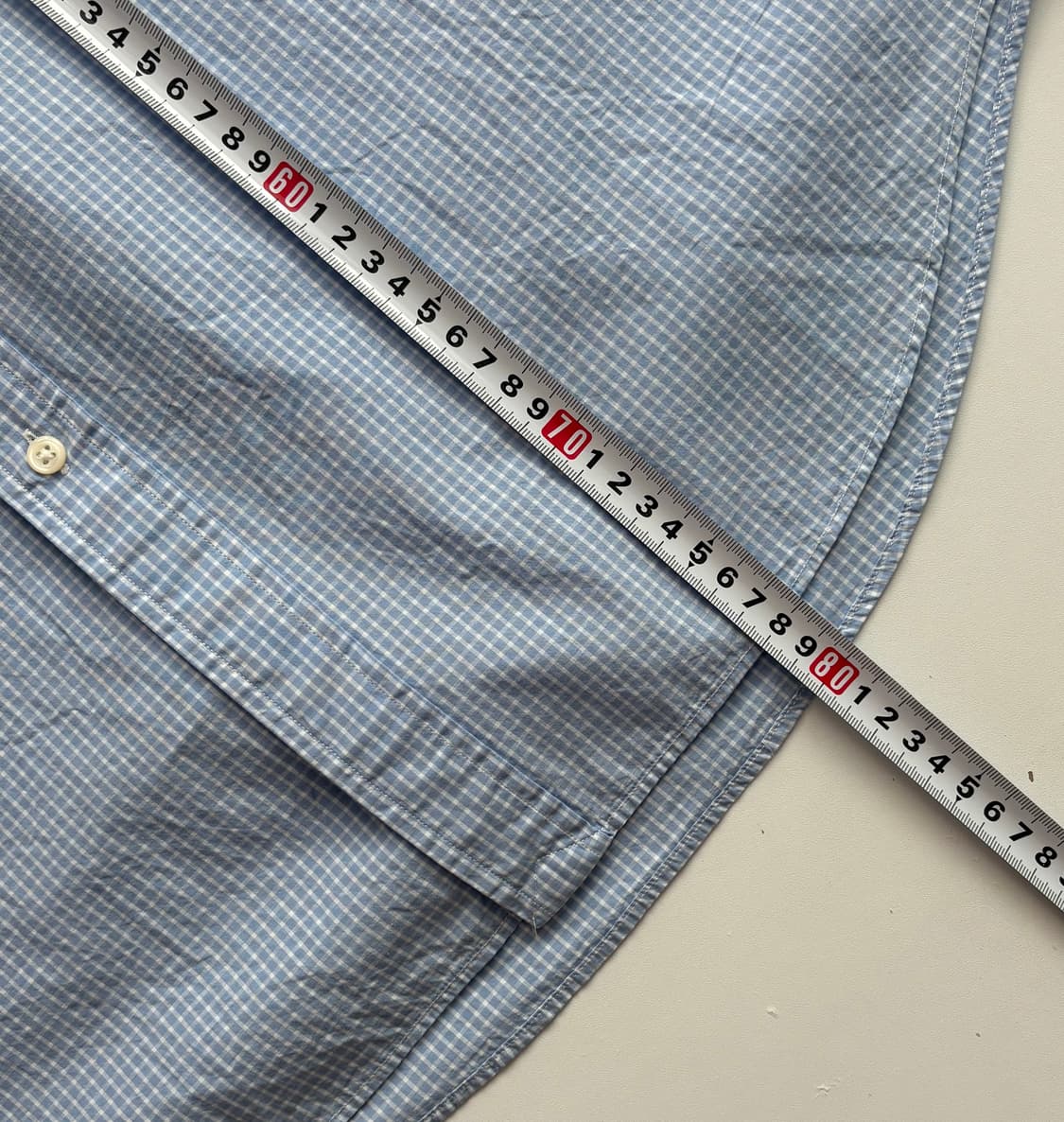 Polo 폴로랄프로렌 소라색 깅엄 체크 셔츠 상품이미지7