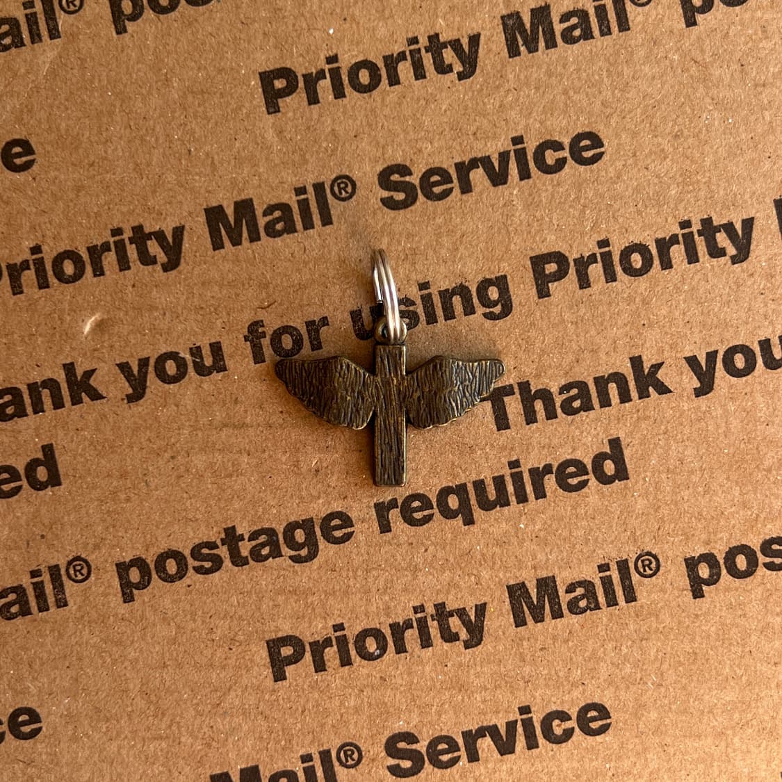 90s vtg Wing Cross Keyring 상품이미지2