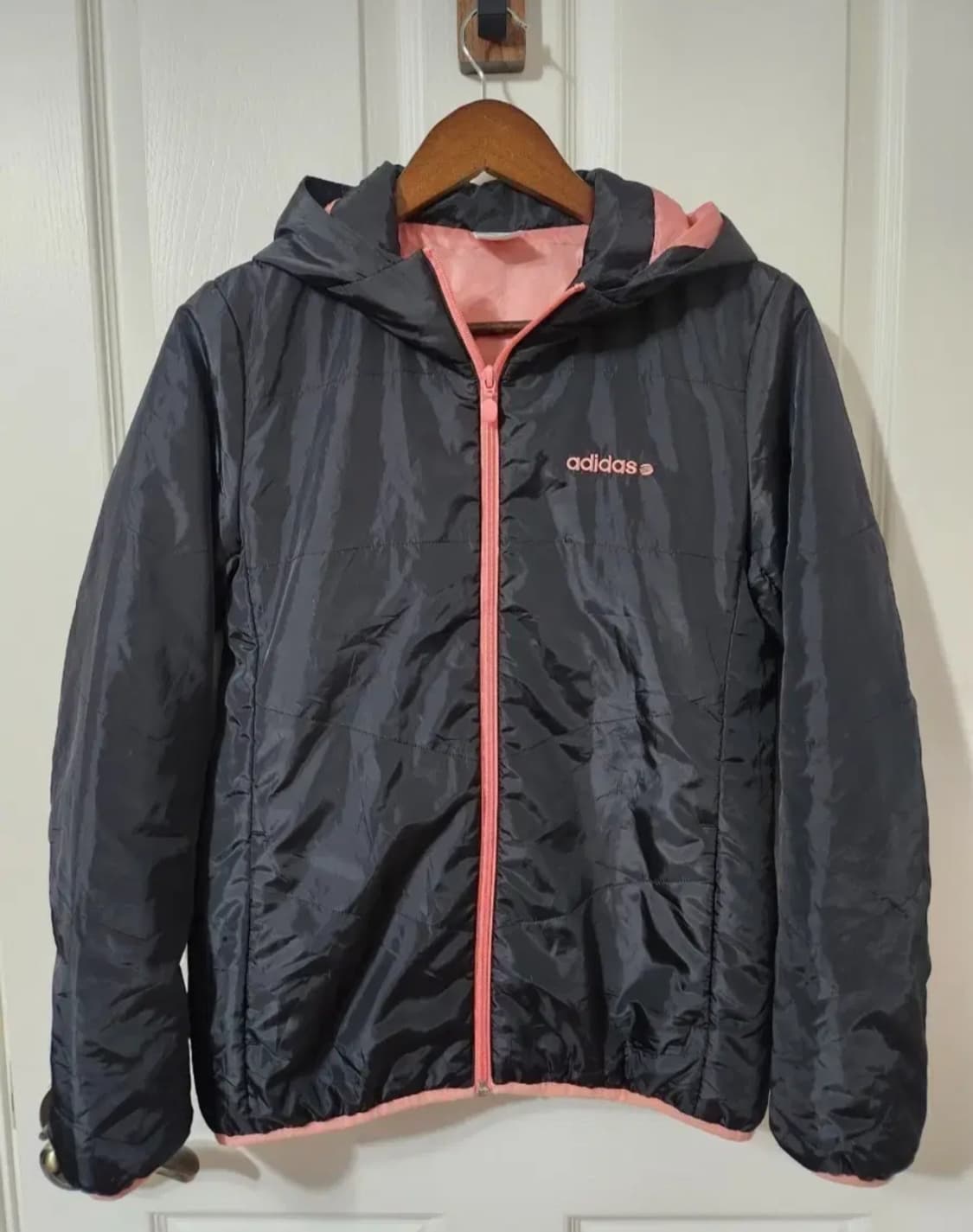 (여성 55 이하 추천) 아디다스 네오 바람막이 블랙핑크 M 상품이미지1