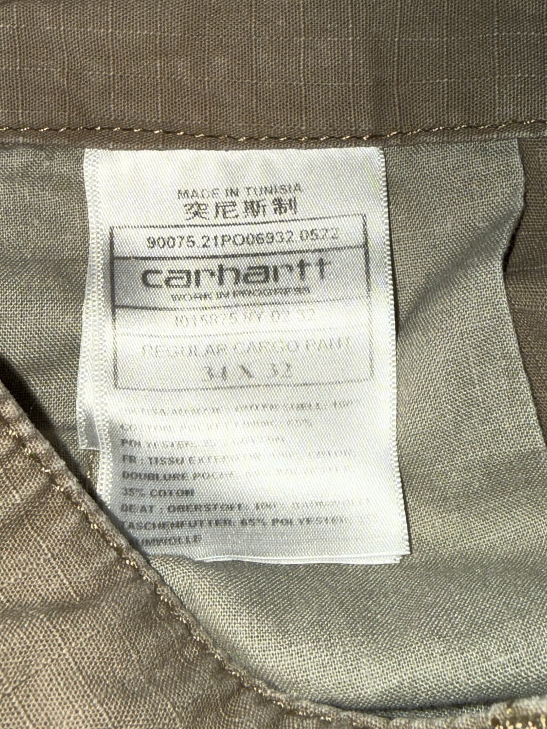 Carhartt Regualr Cargo Pants 34X32 상품이미지3