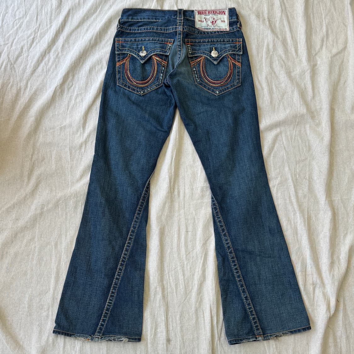 트루릴리전 레인보우 자수 부츠컷 데님팬츠 28(29~) 상품이미지1