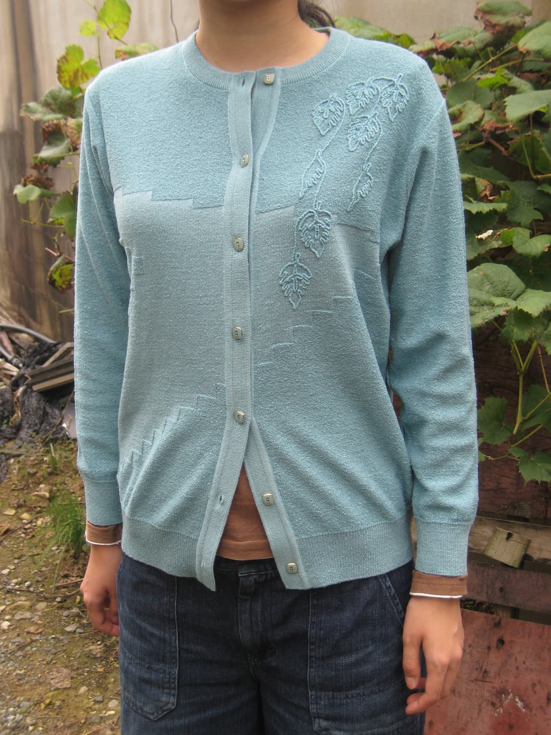 Vintage blue knit cardigan 상품이미지4