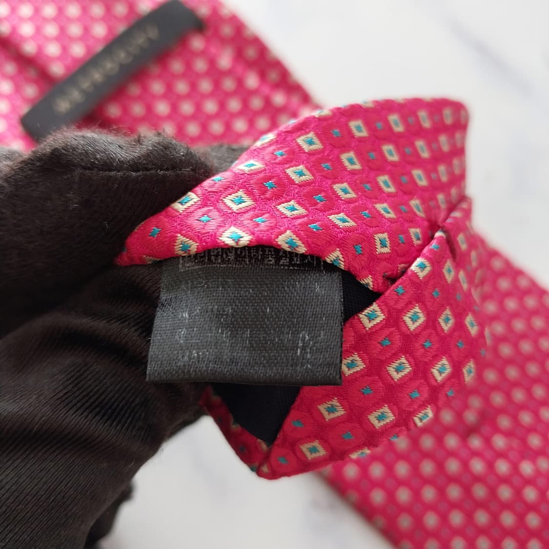 메트로시티 실크 레드 패턴 넥타이 8.9cm A+등급 A1963
 상품이미지10