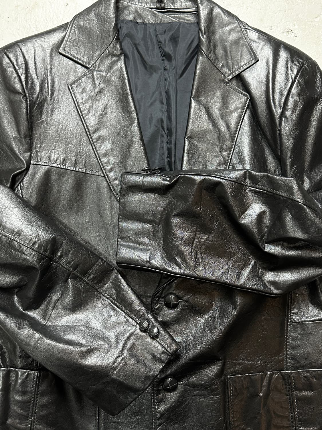 80's 빈티지 시어스 레더 블레이저 빈티지 레더 자켓 상품이미지7
