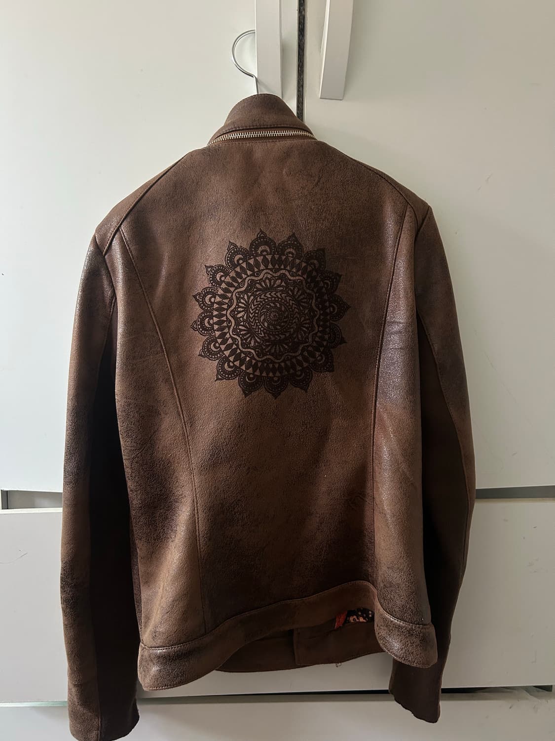 비대칭 스웨이드 레더 자켓 상품이미지3