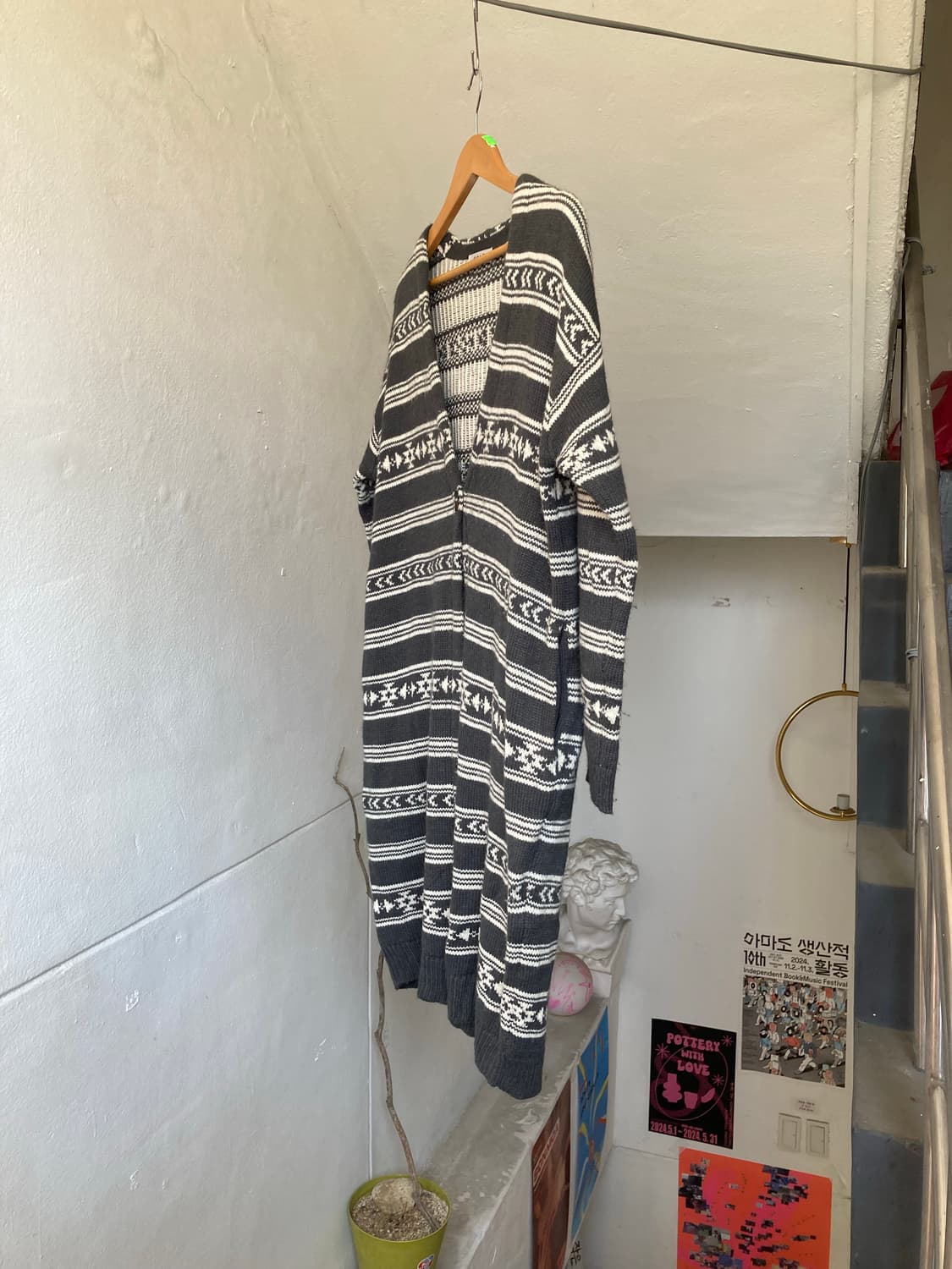 나바호 도톰 롱 가디건 상품이미지4