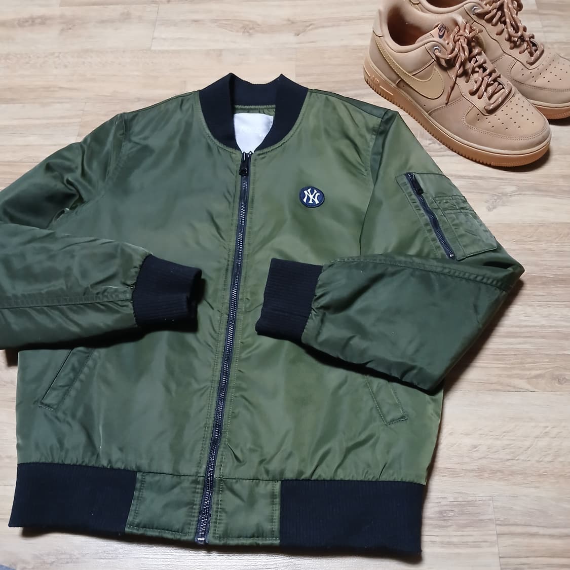 MLB 양키즈 항공점퍼 자켓 85 xs 마원 카키 상품이미지5
