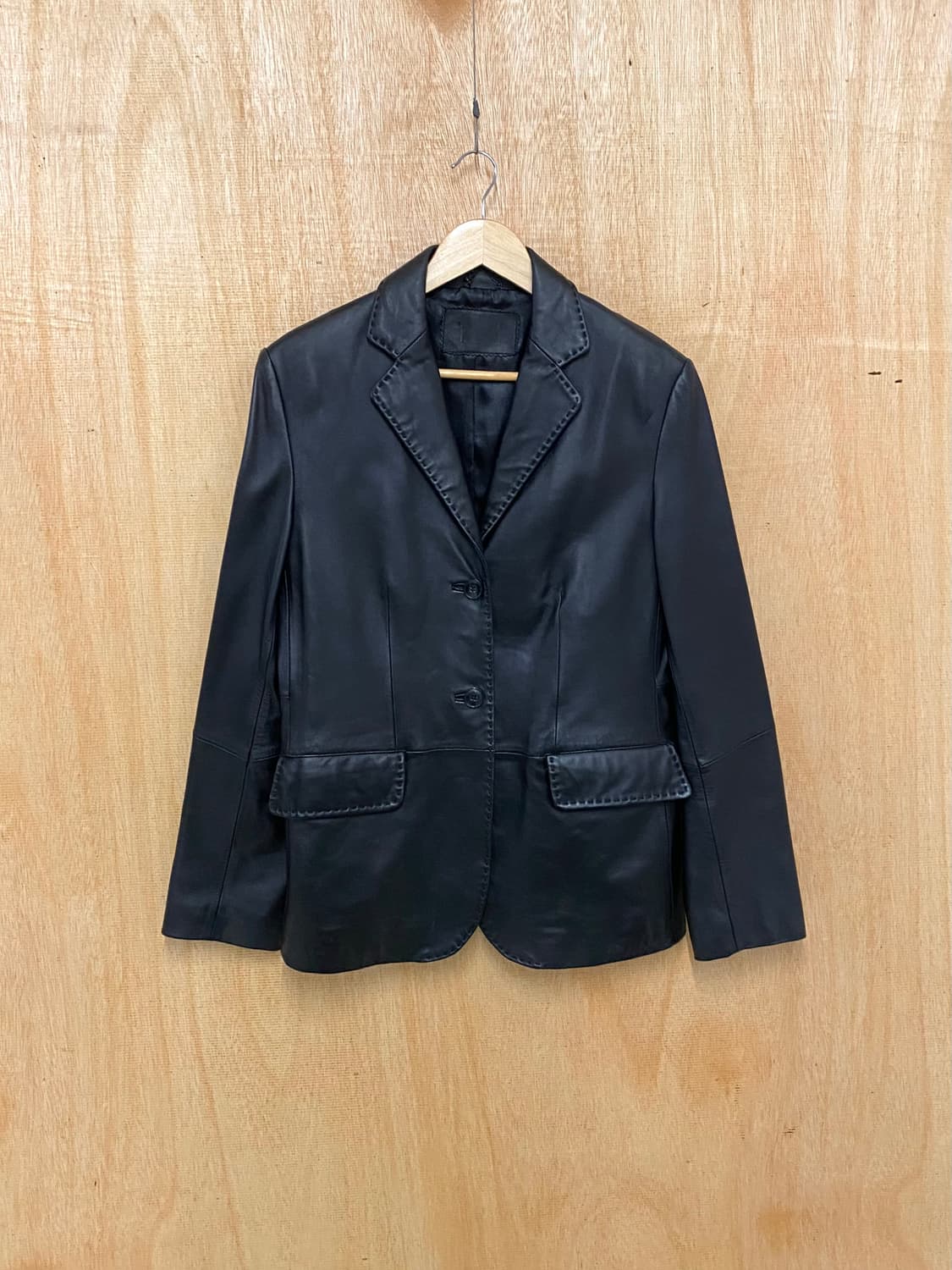 VTG leather blazer jacket 레더 스티치 블레이저 상품이미지1