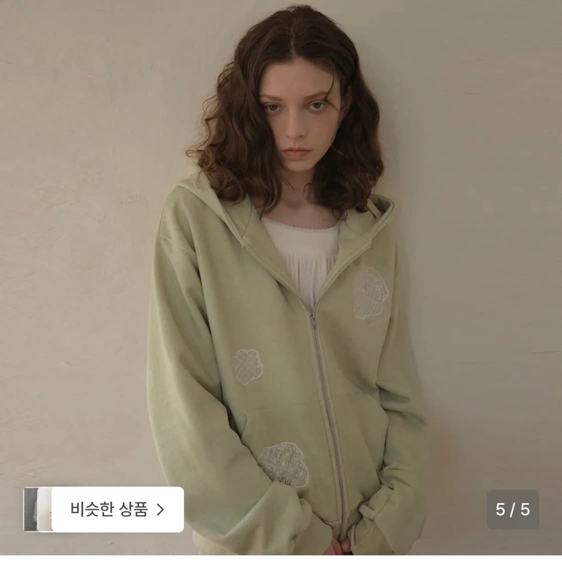 아우어노스텔지아 세이지그린 후드집업 모리걸 아베크롬비 코이세이오 상품이미지5