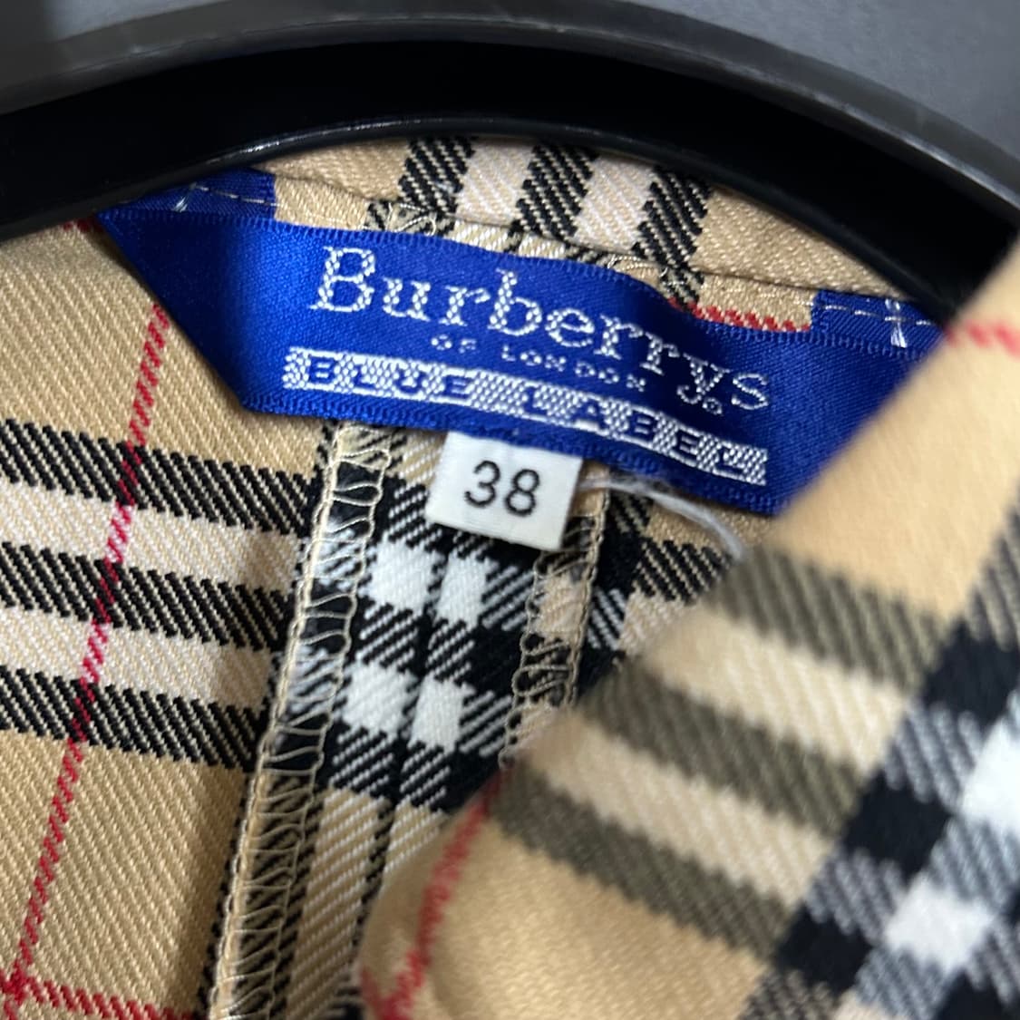 버버리 블루라벨 반팔 체크 셔츠 원피스 베이지 상품이미지5