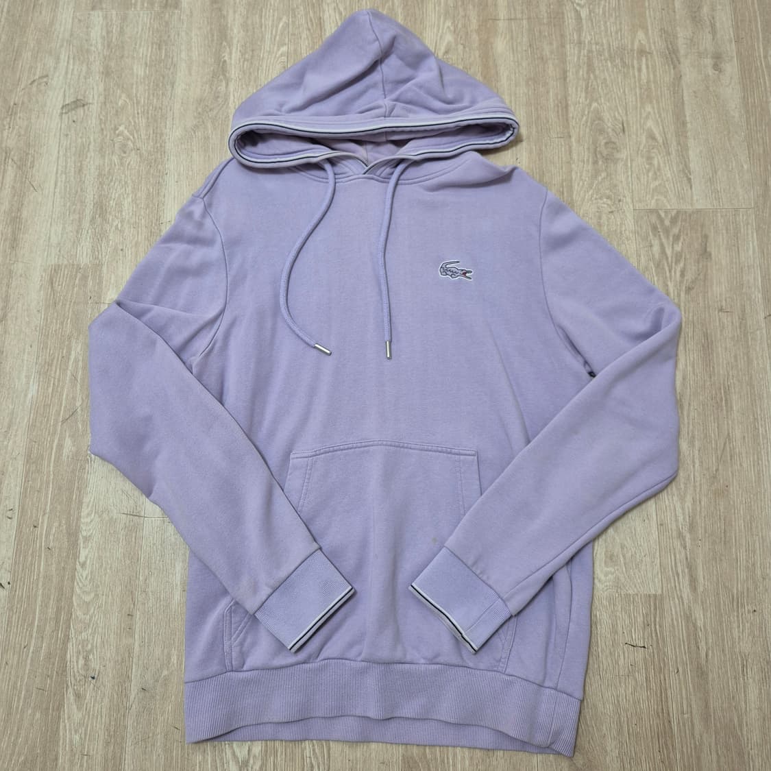 라코스테 로고 와펜 베이직 후드티 상품이미지1