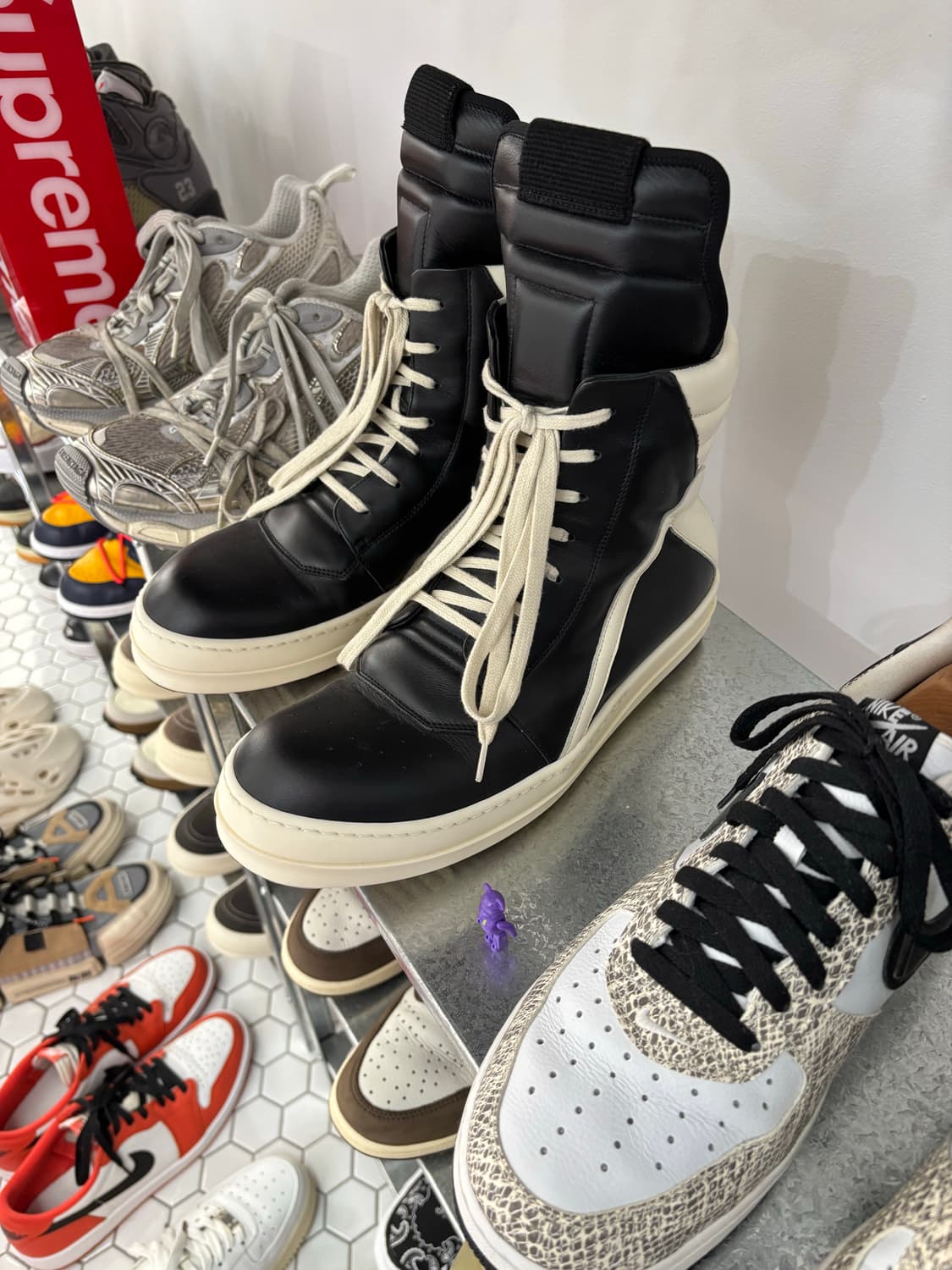 릭오웬스 지오바스켓 검/흰 43 상품이미지10