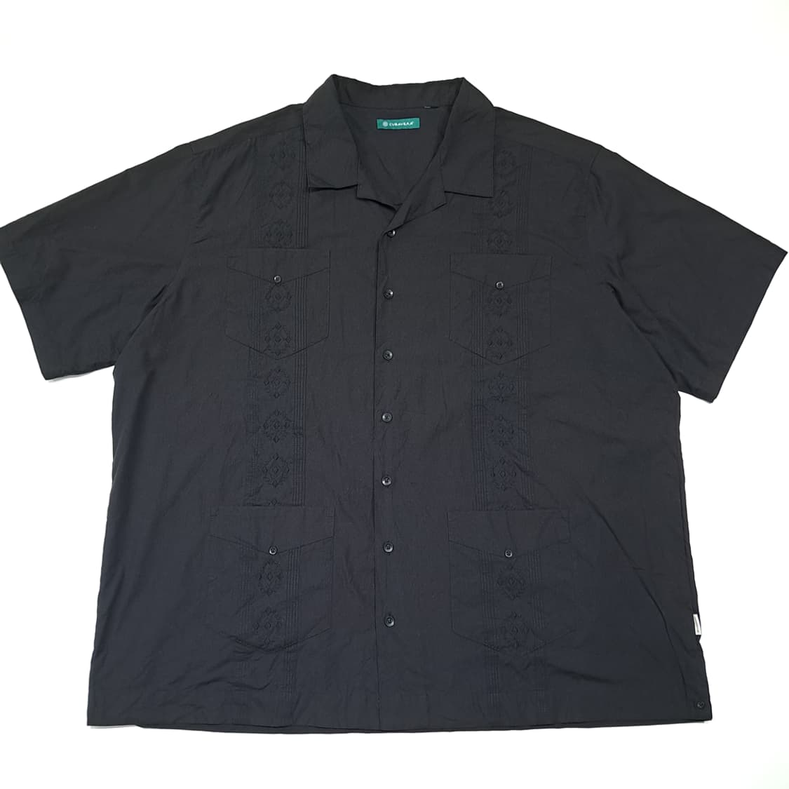 CK148 2XL 쿠바베라 00s 블랙 4포켓 과야베라 반팔 셔츠 남방 상품이미지1