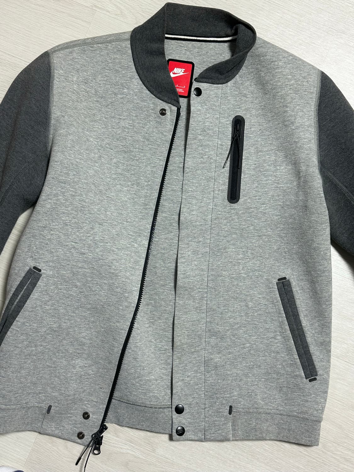 나이키 테크 플리스 자켓 L 회색 상품이미지3