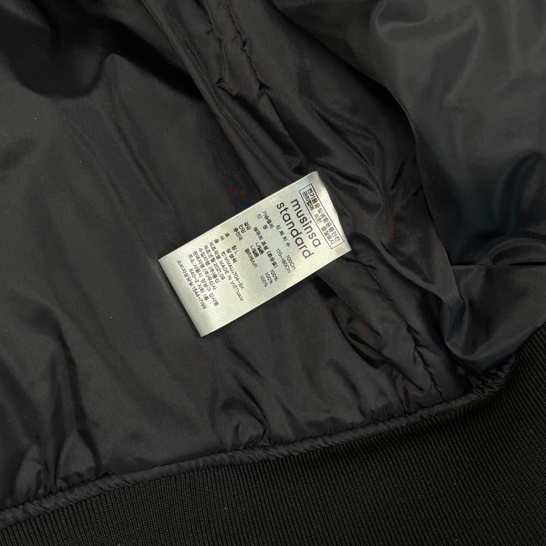 [L] 무탠다드 오버사이즈 칼라드 보머 재킷 블랙 상품이미지5