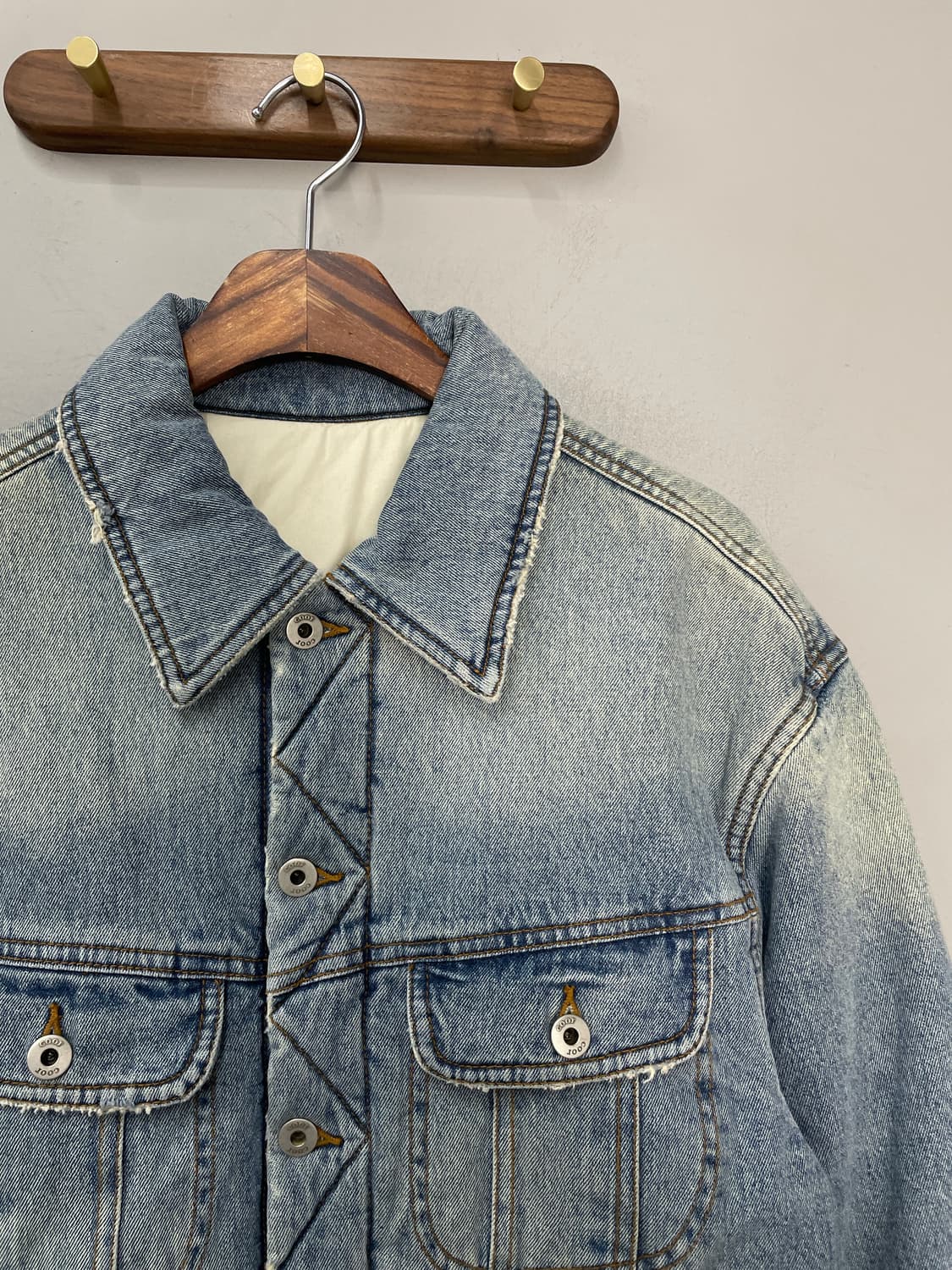 쿠어 머드 다잉 페이드 인디고 누빔 데님 자켓 H2220 상품이미지3