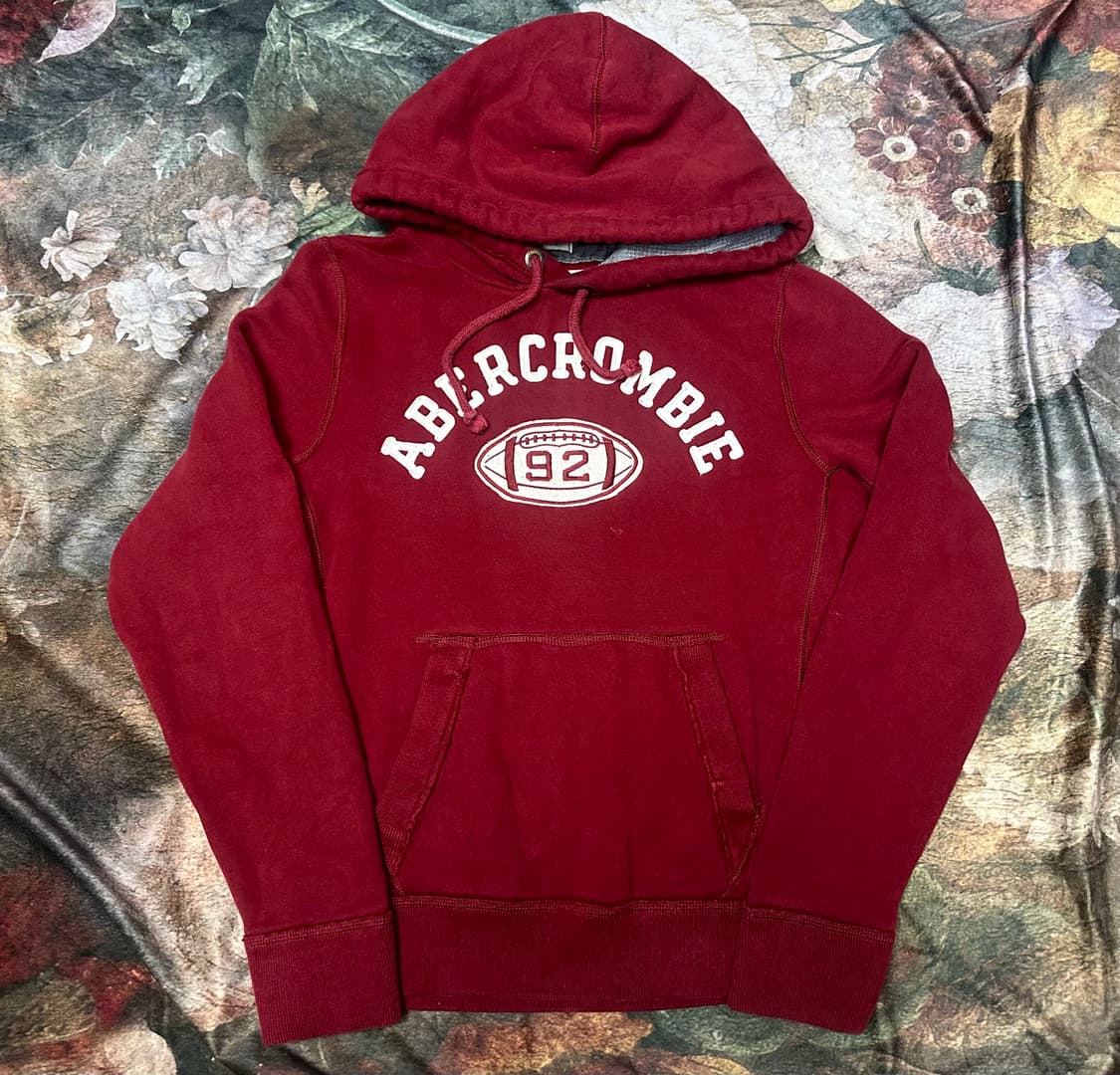 아베크롬비 빈티지 버건디럭비후드티 L 상품이미지1
