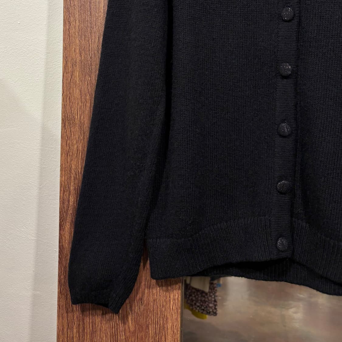 Laura ashley 로라애슐리 에코 퍼 트리밍 블랙 가디건 상품이미지5