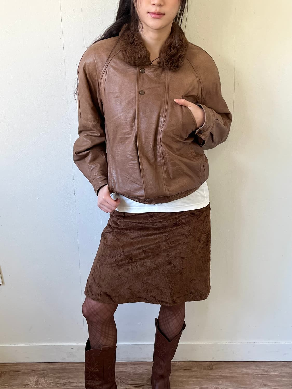 GRANVALTA 셰르파 레더 자켓 상품이미지4