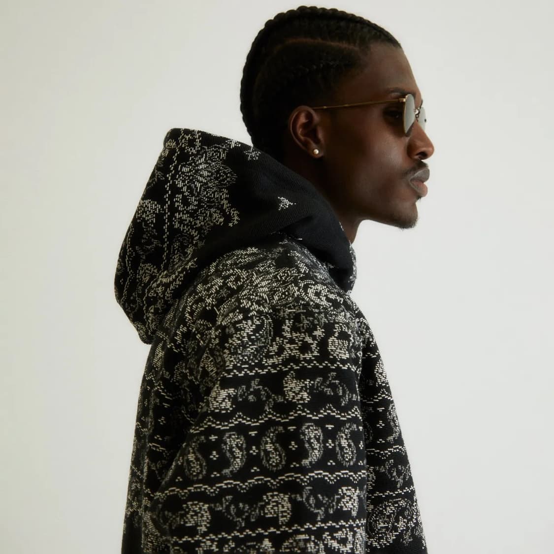 [XL] Kith 키스 101 브레이든 태피스트리 풀 집 후디 블랙 상품이미지2