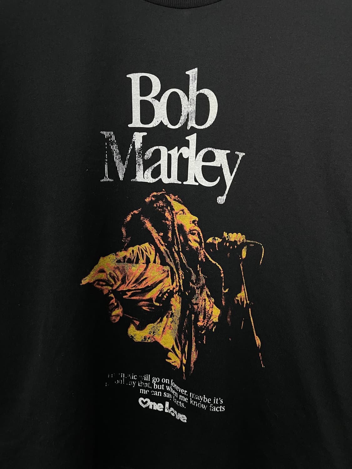 빈티지 밥 말리 원 러브 프린팅 반팔 H2258 상품이미지3