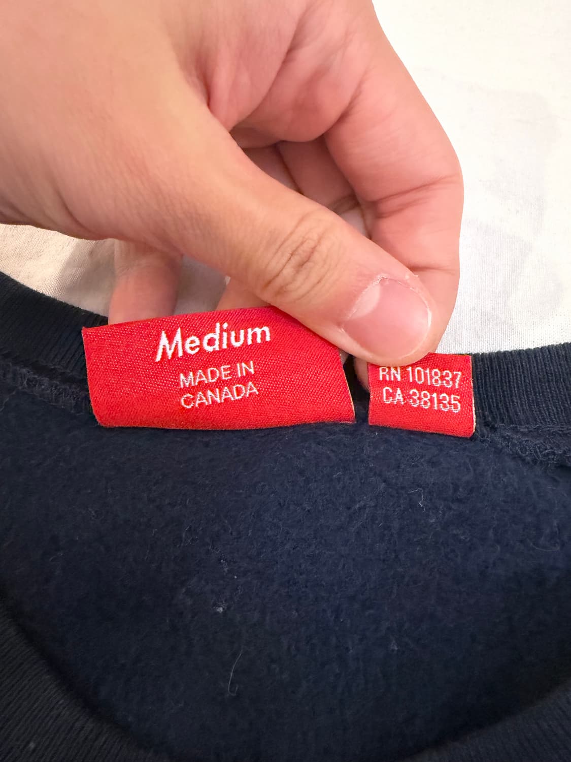 20SS 슈프림 언더라인 크루넥 맨투맨 네이비 상품이미지5